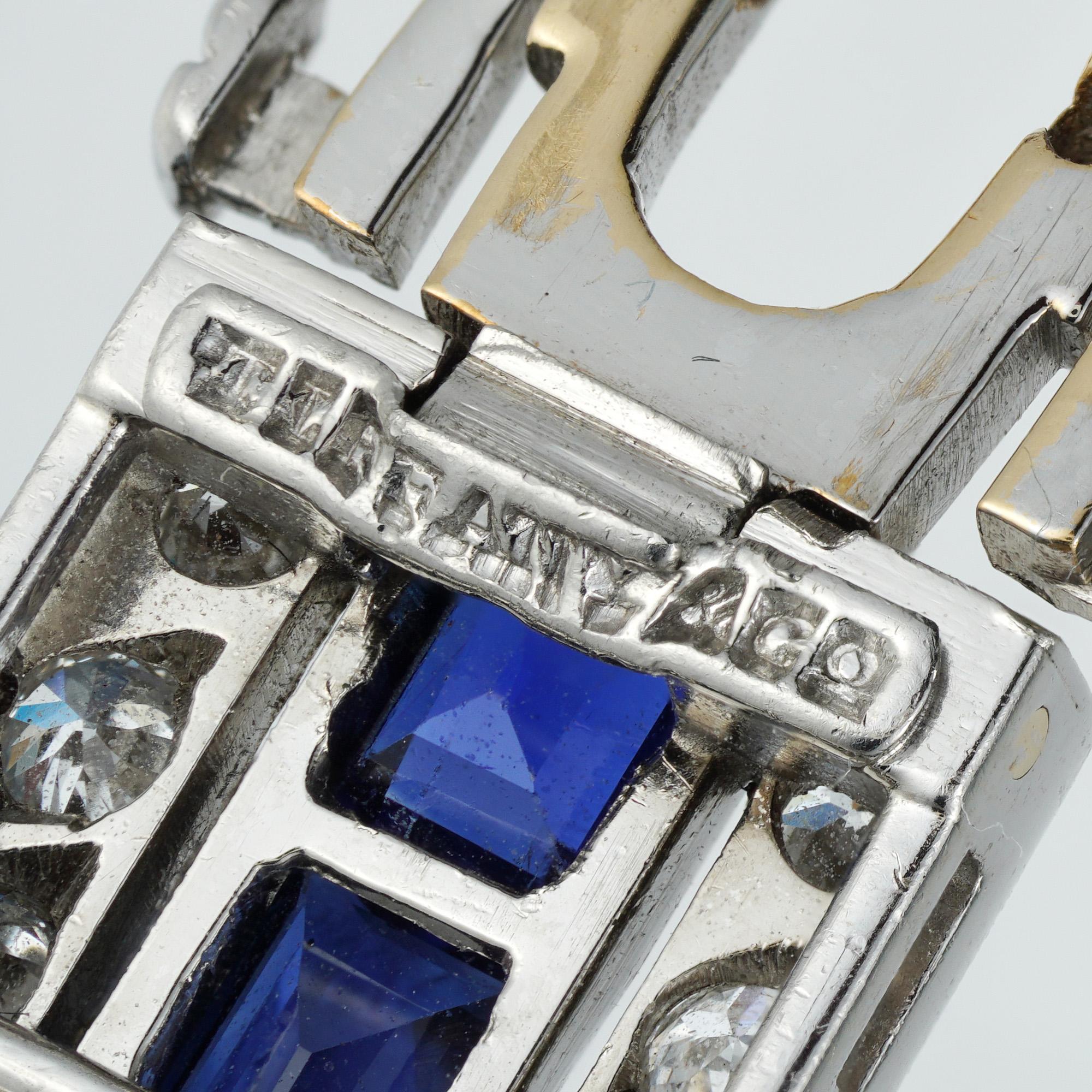 Fine Art Deco Tiffany & Co. Saphir und Diamant-Armband 1