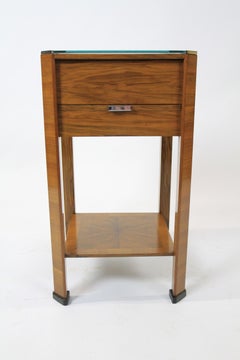 Fine Art Deco  Walnut 2 tier table with Maple slides circa 1930s