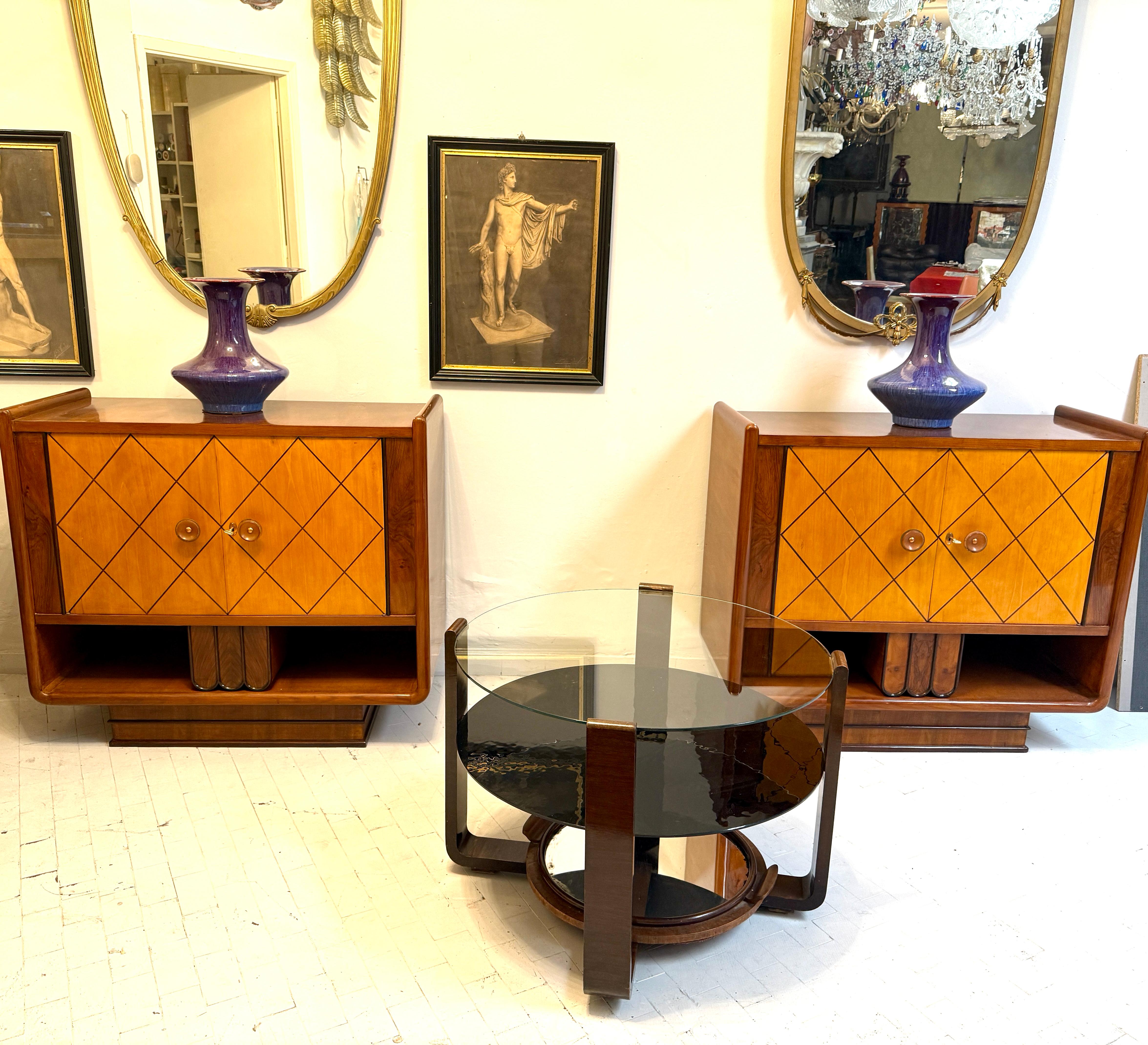 Mesa de nogal Art Decó  1930s en venta 4