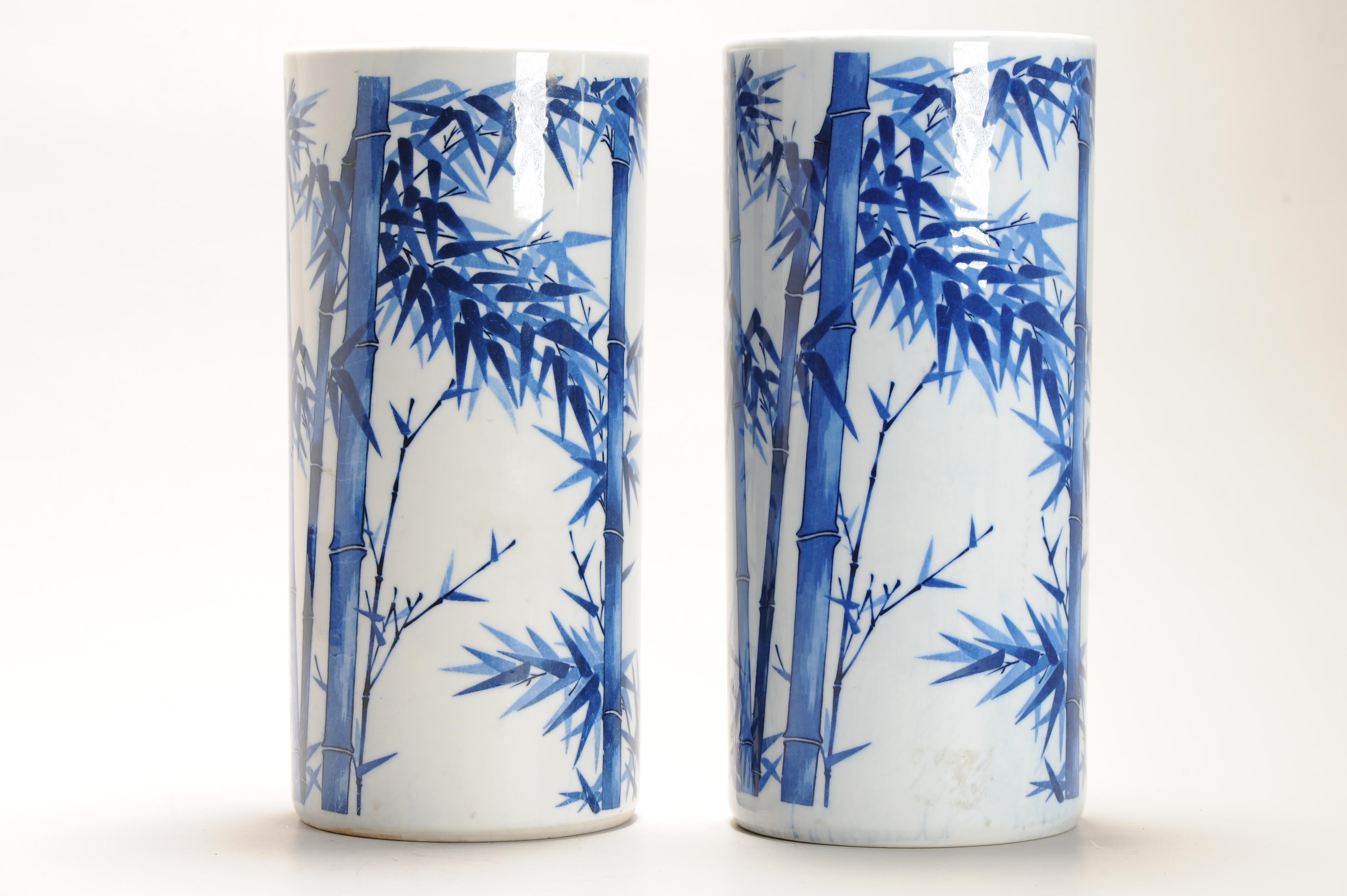Bronze Fine Art Japanese Winter Bamboo Vases Arita Hat stand shap For Sale
