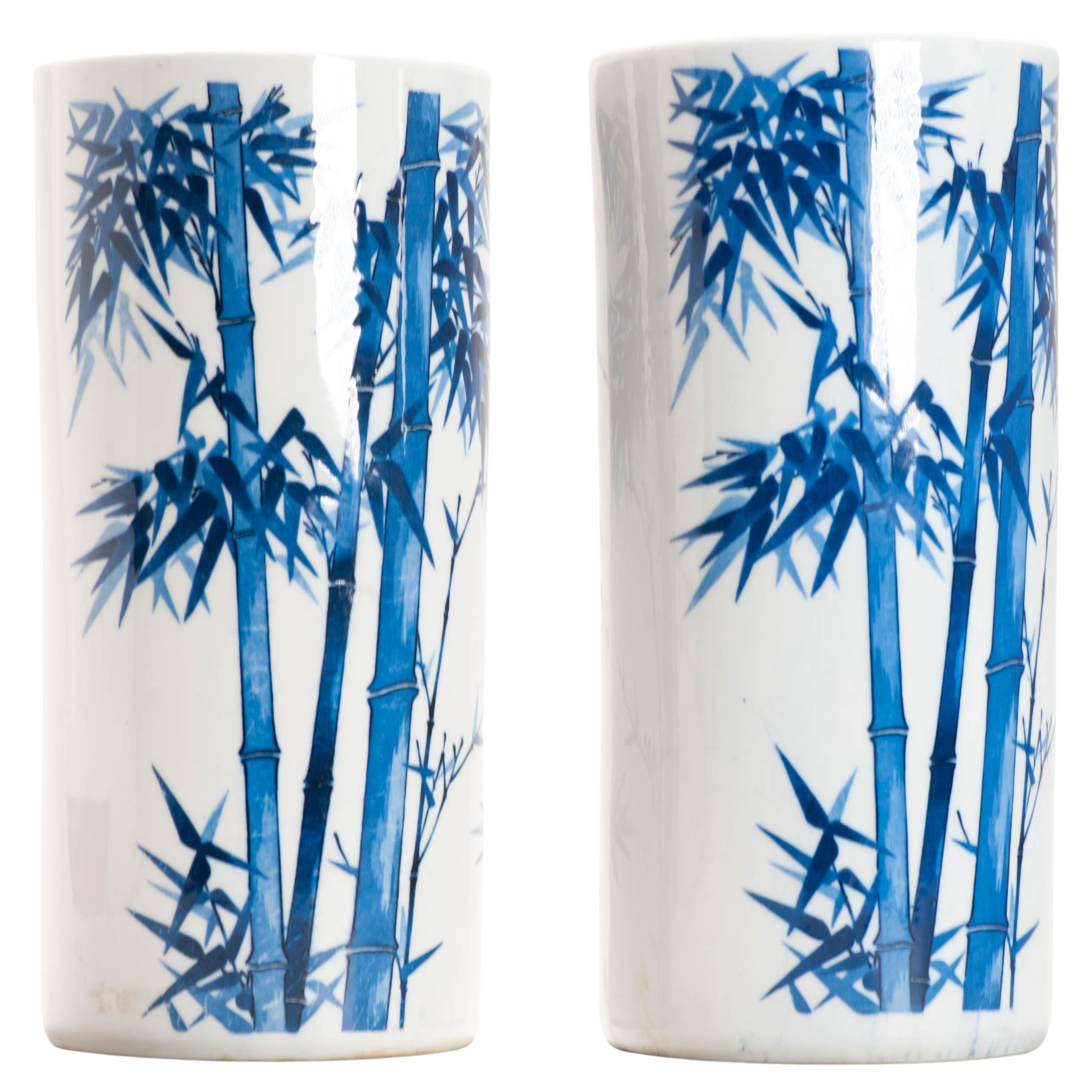 Fine Art Japanese Winter Bamboo Vases Arita Hat stand shap For Sale
