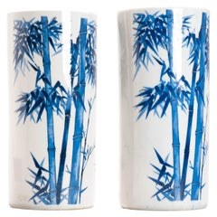 Vases en bambou japonais d'art A Winter Arita Hat stand shap
