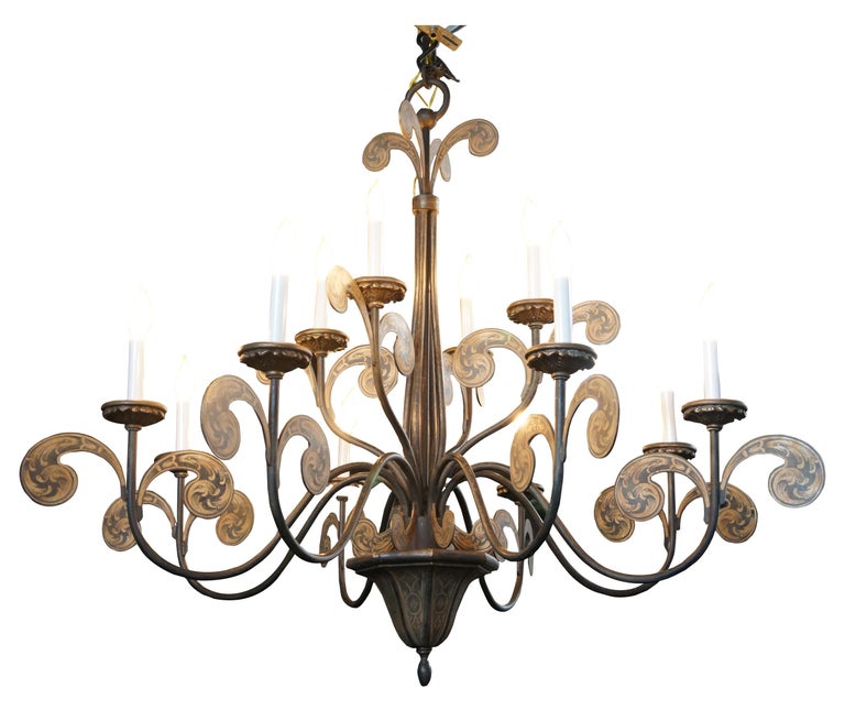 Fine Art Lamps Avignon Chandelier Medieval Empire Two Tier 12 Light