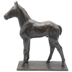 Fine Art Nouveau Bronze Horse Sculpture