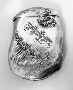 Fine Art Nouveau Sterling Silver Vesta Match Safe William Kerr, circa 1900
