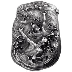 Fine Art Nouveau Sterling Silver Vesta Match Safe William Kerr, circa 1900