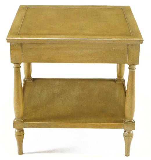 Fine Arts Furniture Co Driftwood Glazed Mahogany Side Table For