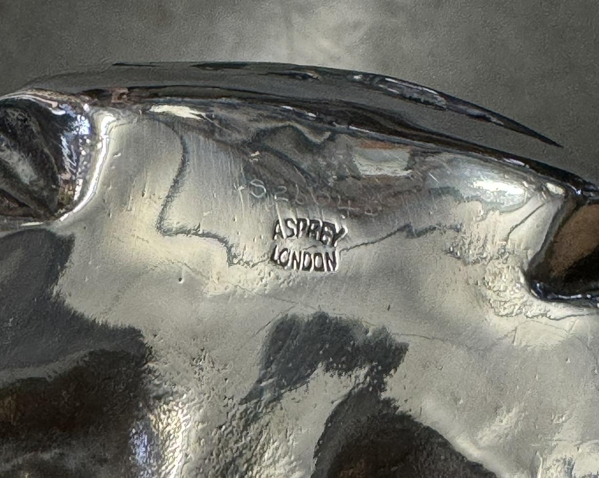 Sterling Silver FiNE ASPREY LONDON 1931 FOWLER & POLGLAZESTERLING SILVER FOX PIN TRINKET TRAY