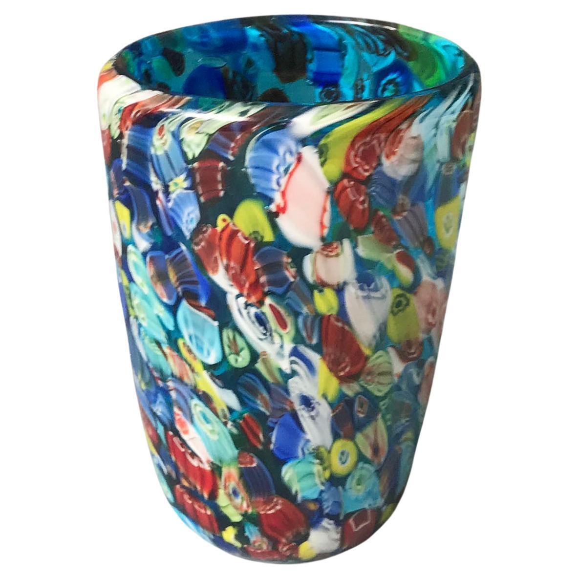 Attraktiver mehrfarbige Murano-Vase, Vintage, dekorative Kunst, Vintage im Angebot