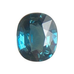 Fine Australia Indigo Blue Sapphire 1.35 Carat Oval Cut Rare Loose Gemstone