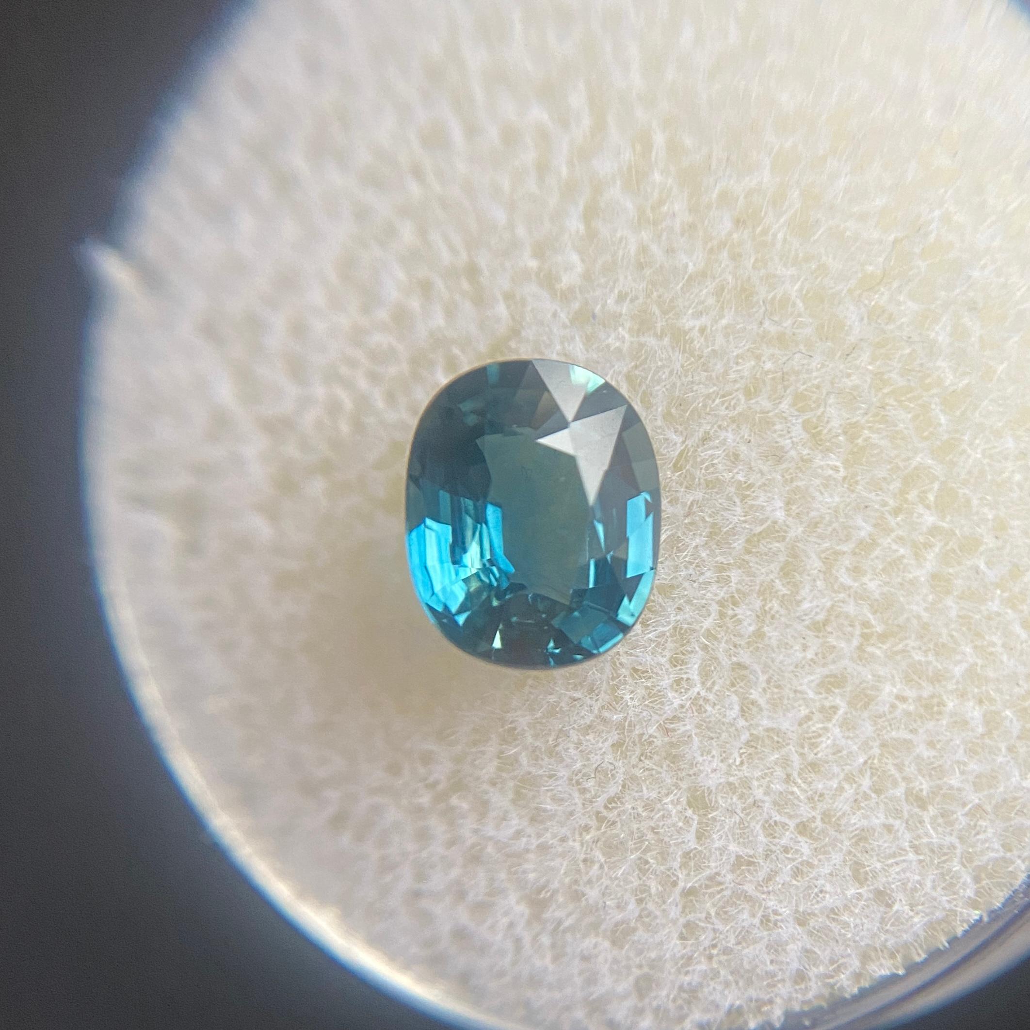 Natural Indigo Blue Australian Sapphire Gem.

1.35 Carat with a beautiful and unique ‘indigo’ blue colour. Very rare and stunning to see. Also has excellent clarity, a very clean stone.

With an excellent oval cut and polish to show great shine and