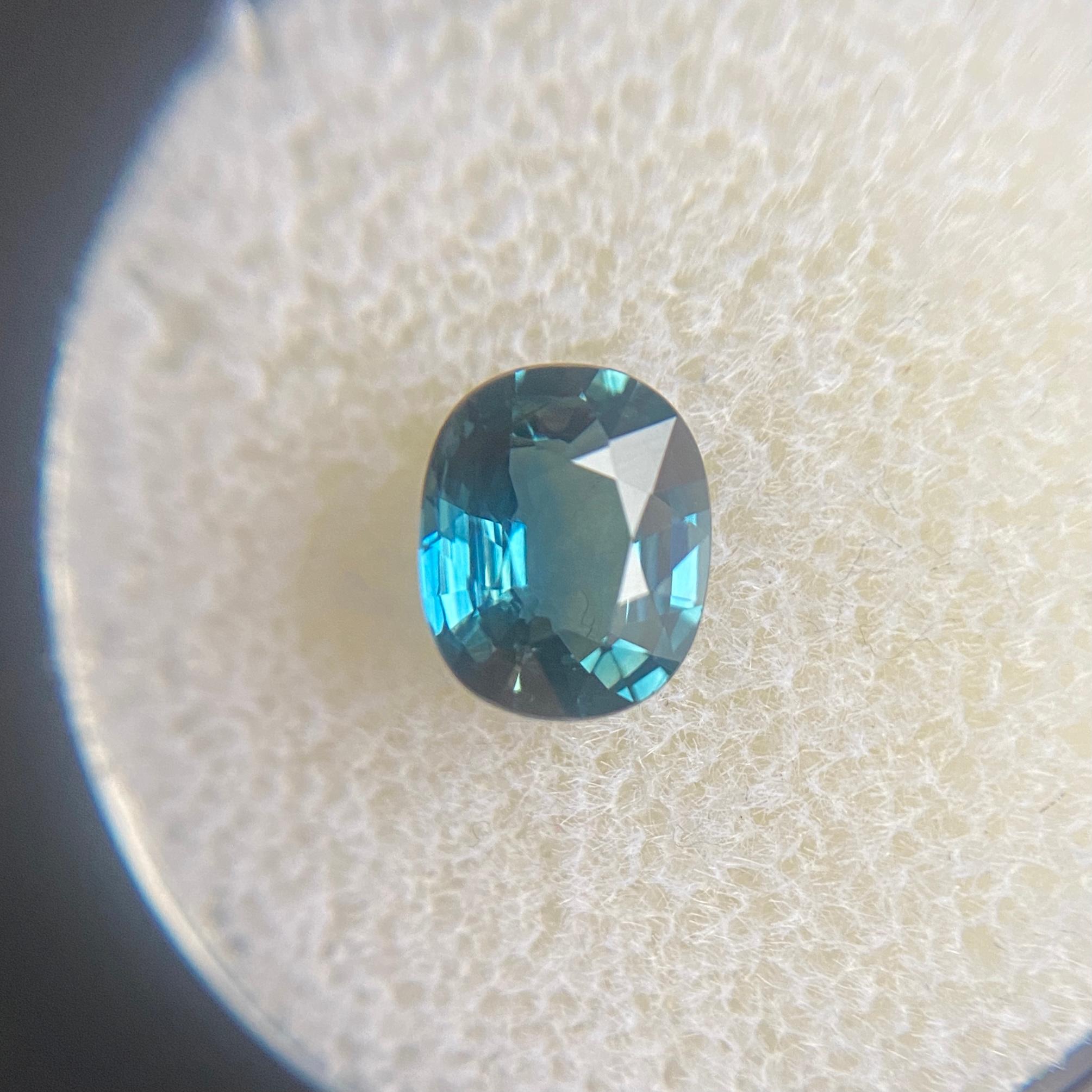 Fine Australia Indigo Blue Sapphire 1.35 Carat Oval Cut Rare Loose Gemstone 1