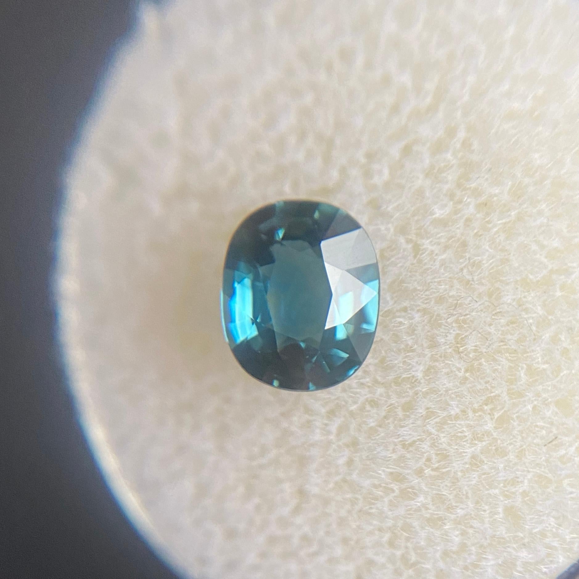 Fine Australia Indigo Blue Sapphire 1.35 Carat Oval Cut Rare Loose Gemstone 2