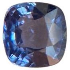 Fine Australian Blue Purple Sapphire Untreated 0.53ct Cushion Cut Gem