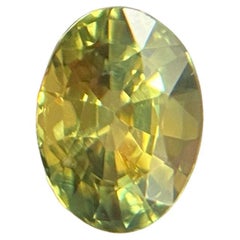 Fine Australian Untreated Green Yellow 0.86ct Parti Colour Sapphire Oval