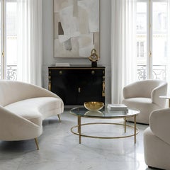 Fine Austrian Empire Black Lacquered Cabinet Sideboard circa 1820