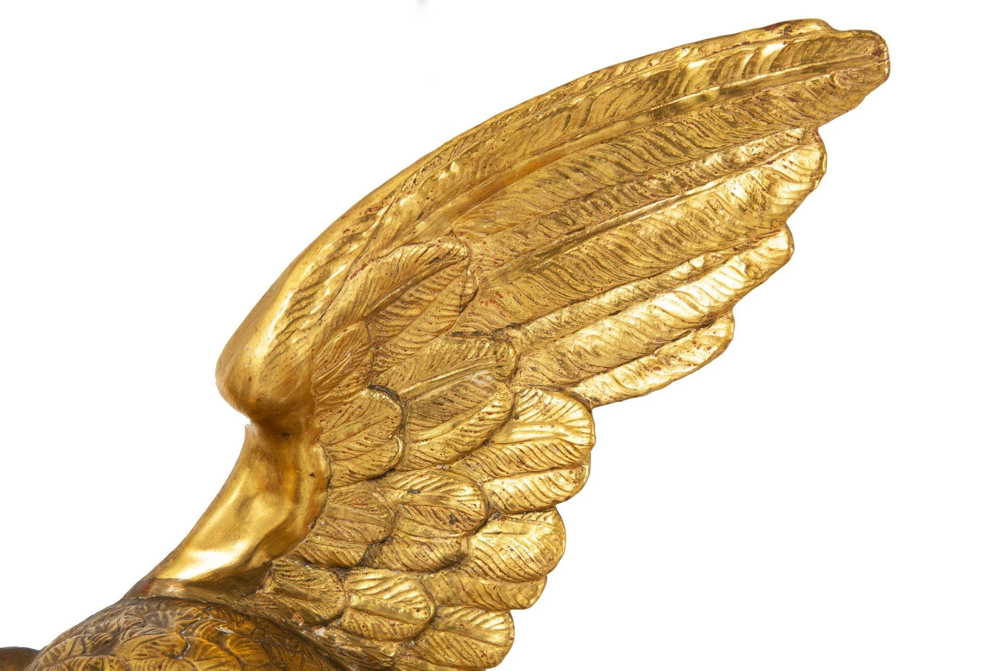 Fine Austrian Neoclassical Gilded Eagle Wall Clock, 19th Century For Sale 5