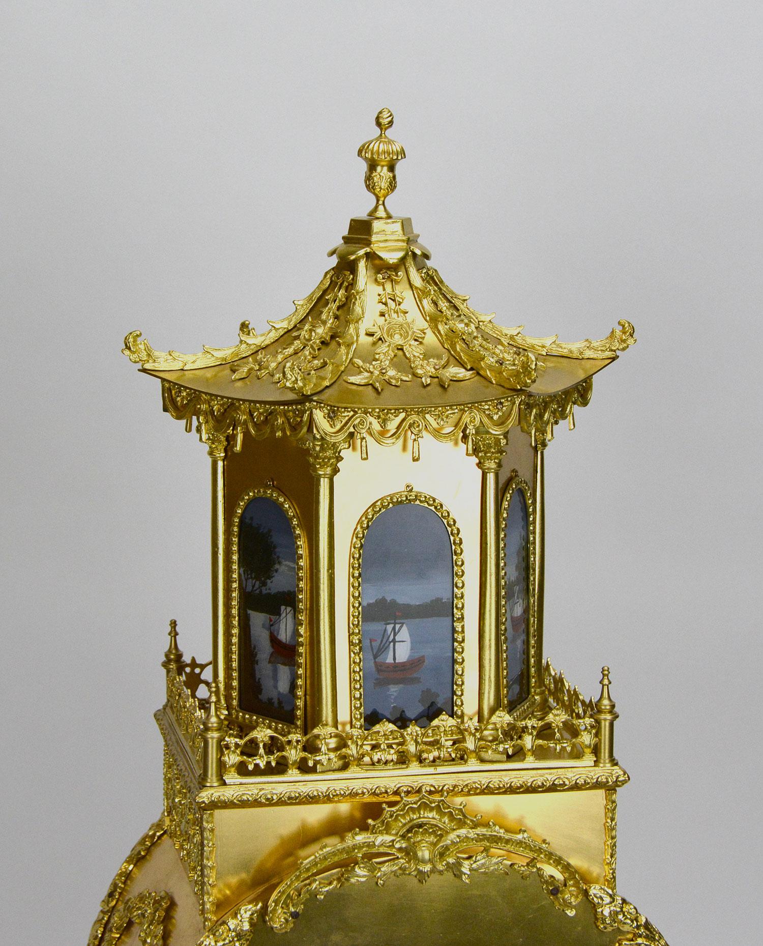 Horloge de support en bronze anglaise George III Automaton Musical Bell Striking Figure Bon état - En vente à Danville, CA