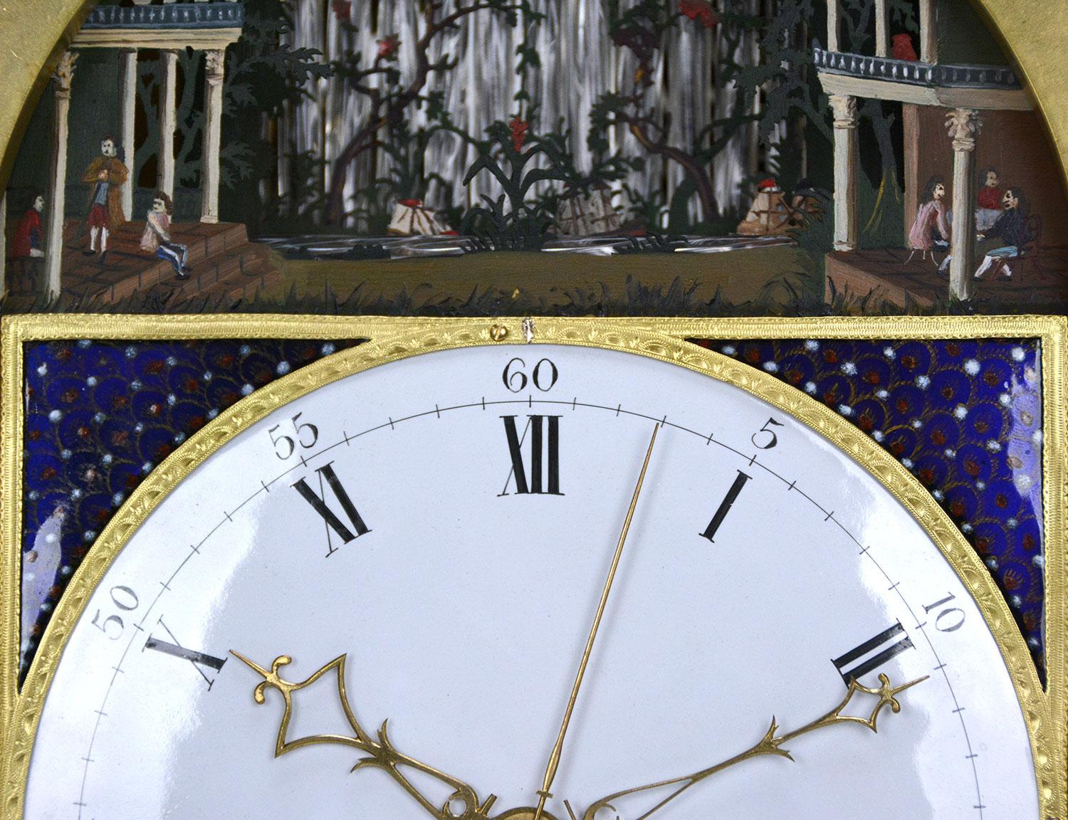 Horloge de support en bronze anglaise George III Automaton Musical Bell Striking Figure en vente 2