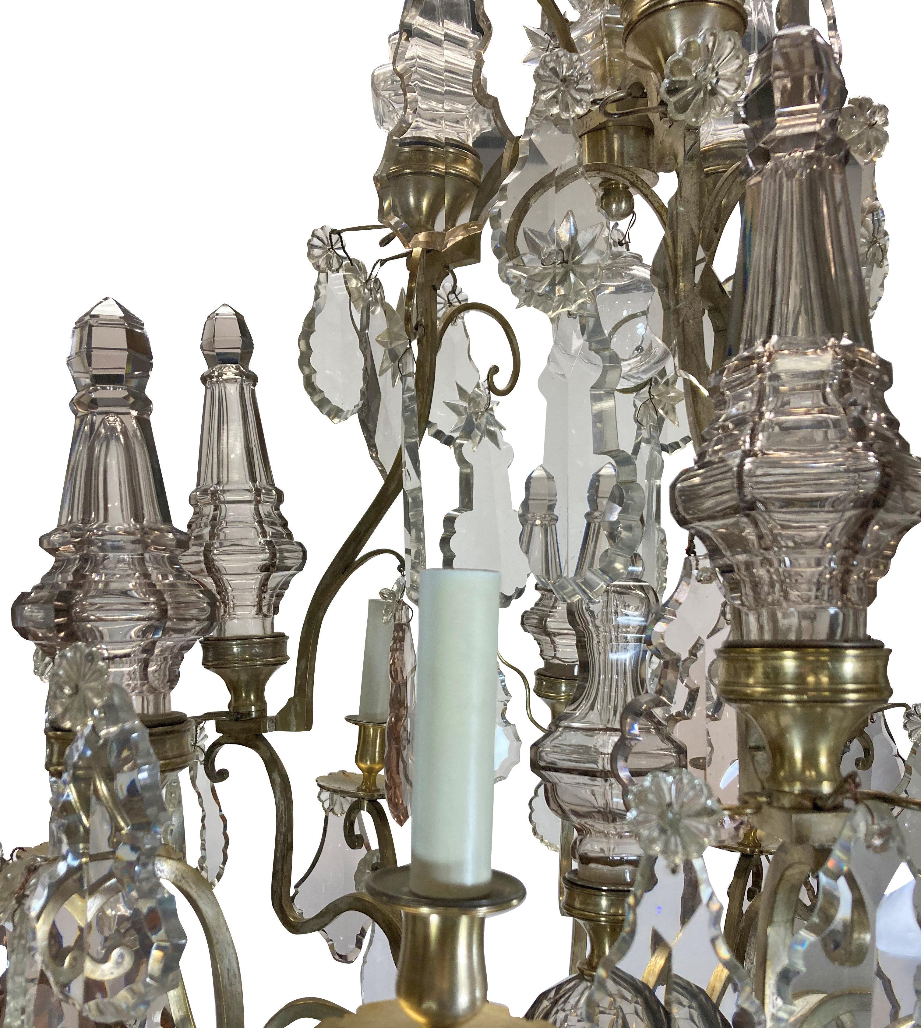 Fine Baccarat Louis XV Style Cut Crystal Chandelier In Good Condition For Sale In London, GB