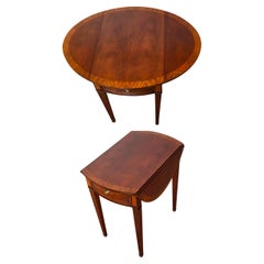 Used Fine Baker Classic American Federal Mahogany Drop-leaf Pembroke End Table