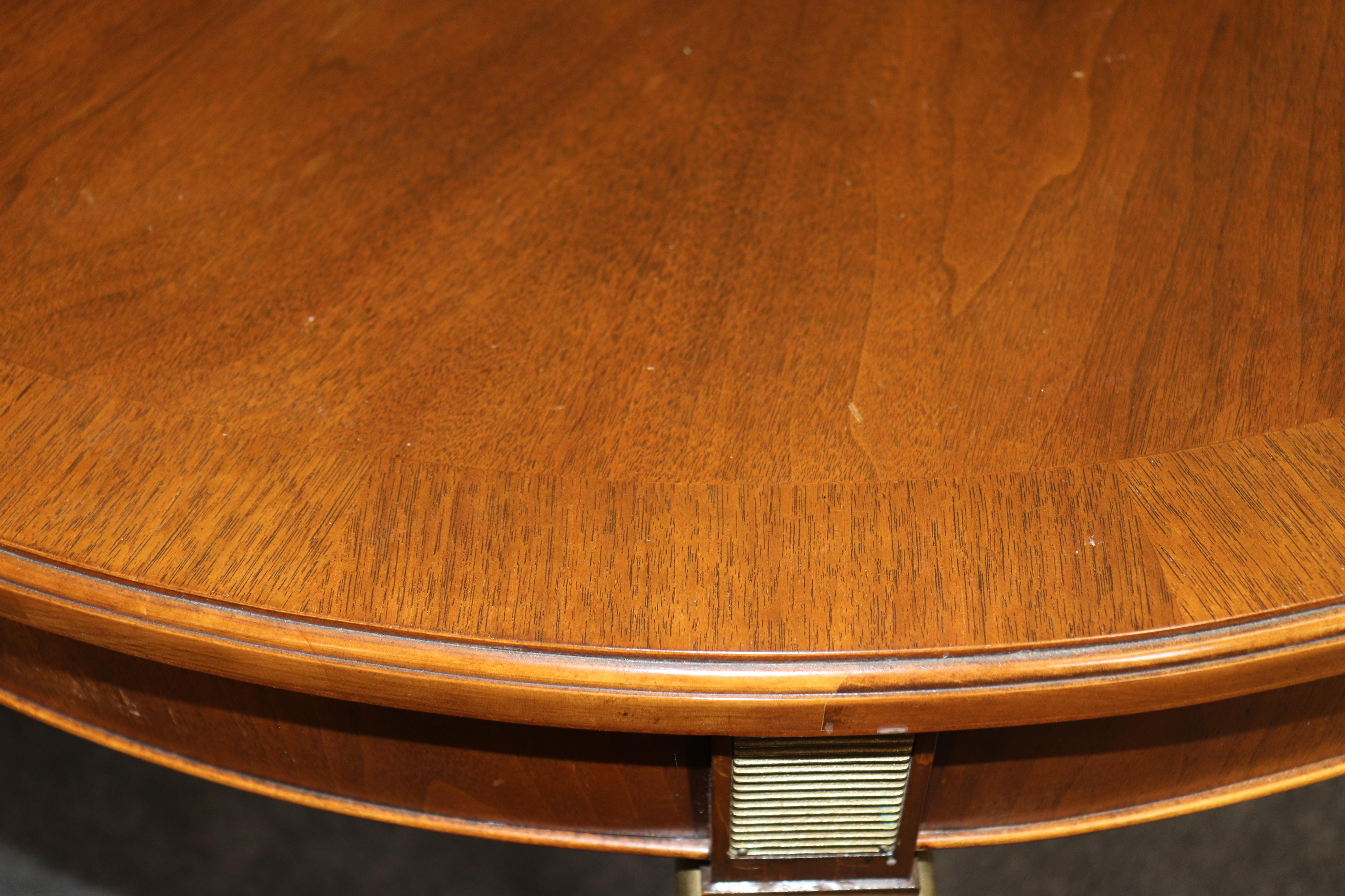 Fine Baker Furniture Cherry French Directoire Style Dining Table w 2 Leaves For Sale 4