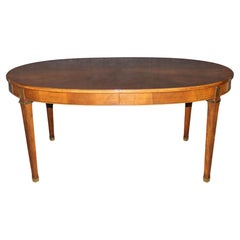 Fine Baker Furniture Cherry French Directoire Style Dining Table w 2 Leaves