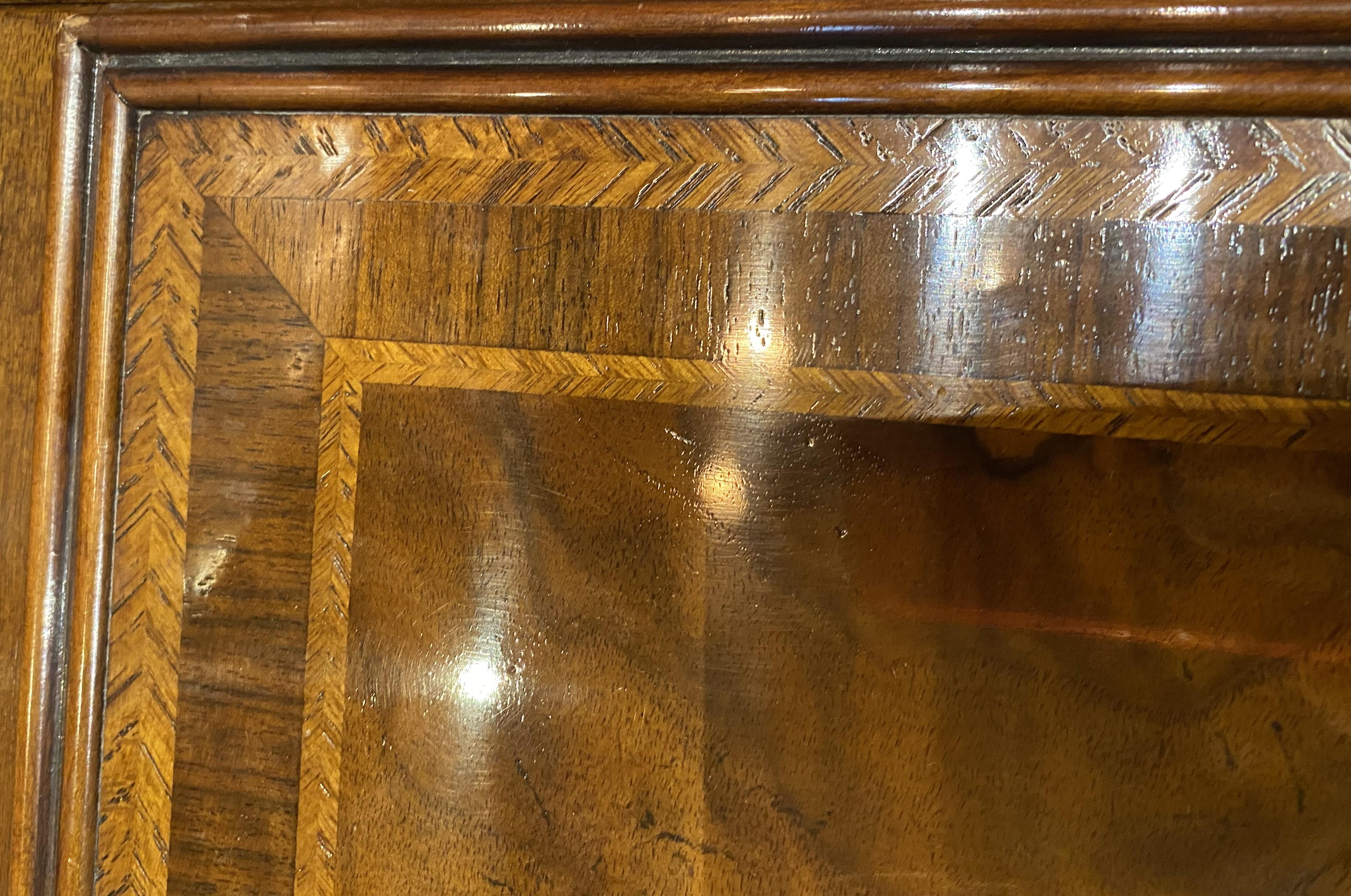 Fine Baker Furniture Inlaid Secretary in Burled Walnut with Mirror Paneled Doors 12