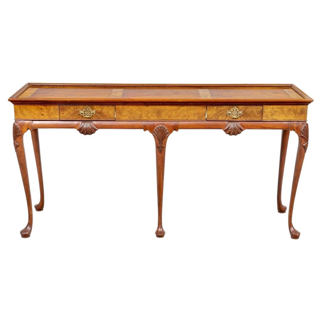 Fine Baker Mahogany And Figured Wood Console Table  For Sale