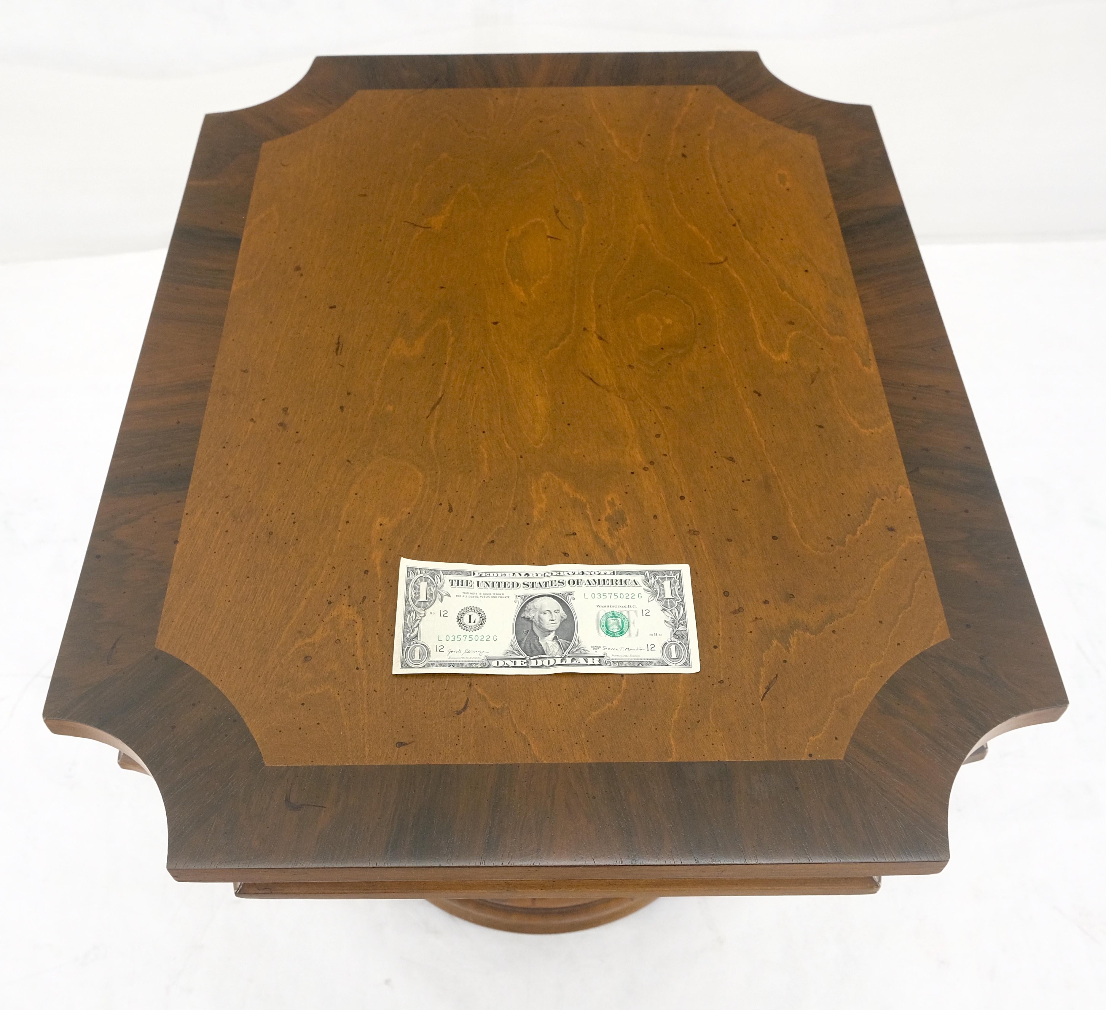 Fine Banded Top One Drawer Single Carved Pedestal Night Stand End Lamp Table en vente 6