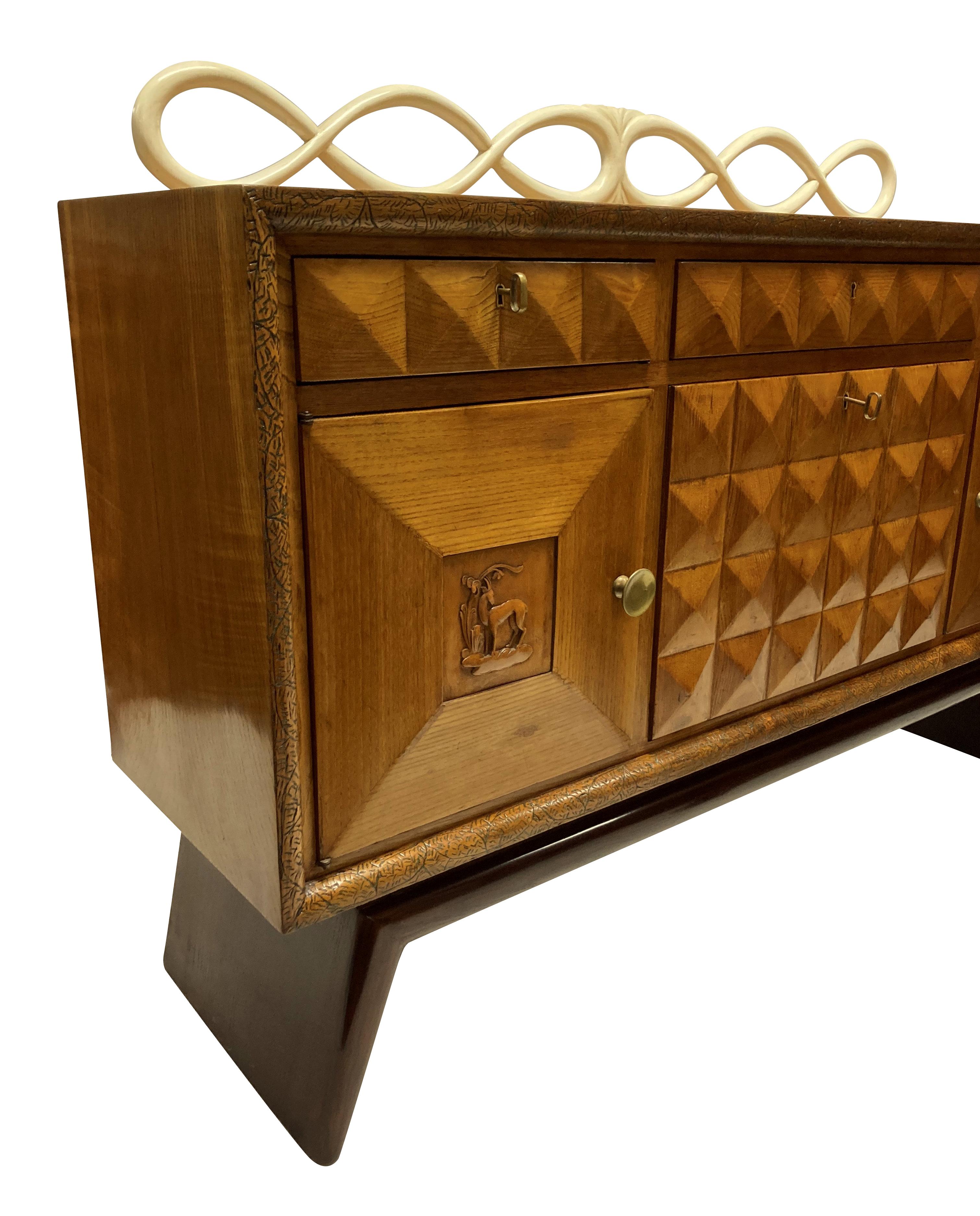 Brass Fine Bar Credenza by Pier Luigi Colli