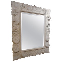 Fine Baroque Plaster Mirror, France 1940