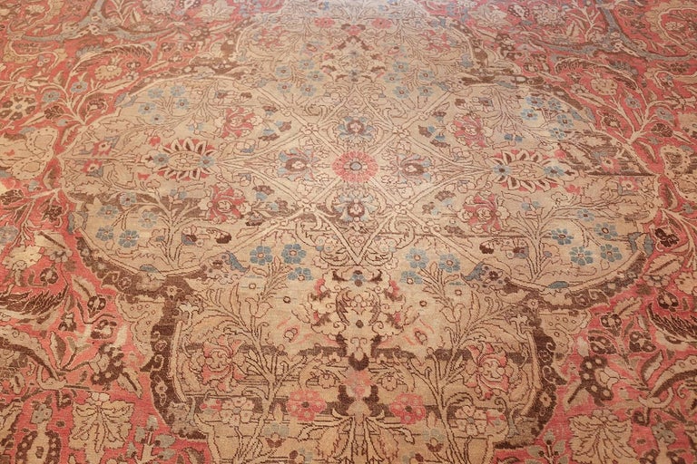 Fine and Beautiful Antique Palace Size Persian Tabriz Carpet. Size 18