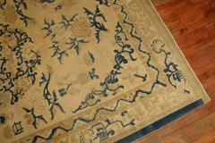 Fine Beige Blue Antique Indo-Chinese Rug