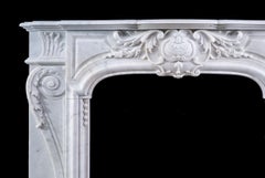 Fine Belgian Fireplace in Carrara Marble