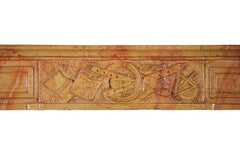 Fine Bicolor Marble Stone French Antique Fireplace Surround