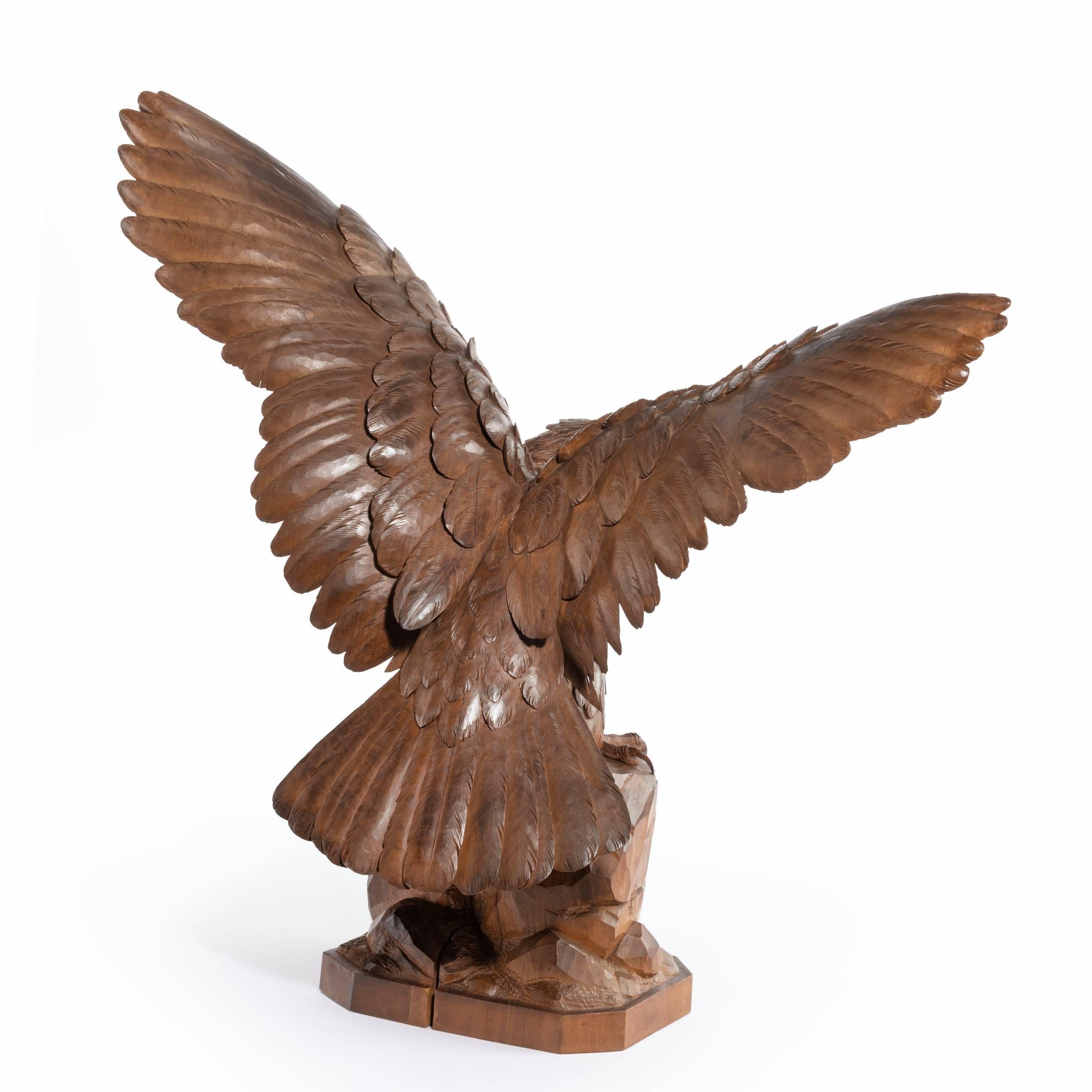 Swiss A Fine ‘Black Forest’ Walnut Eagle