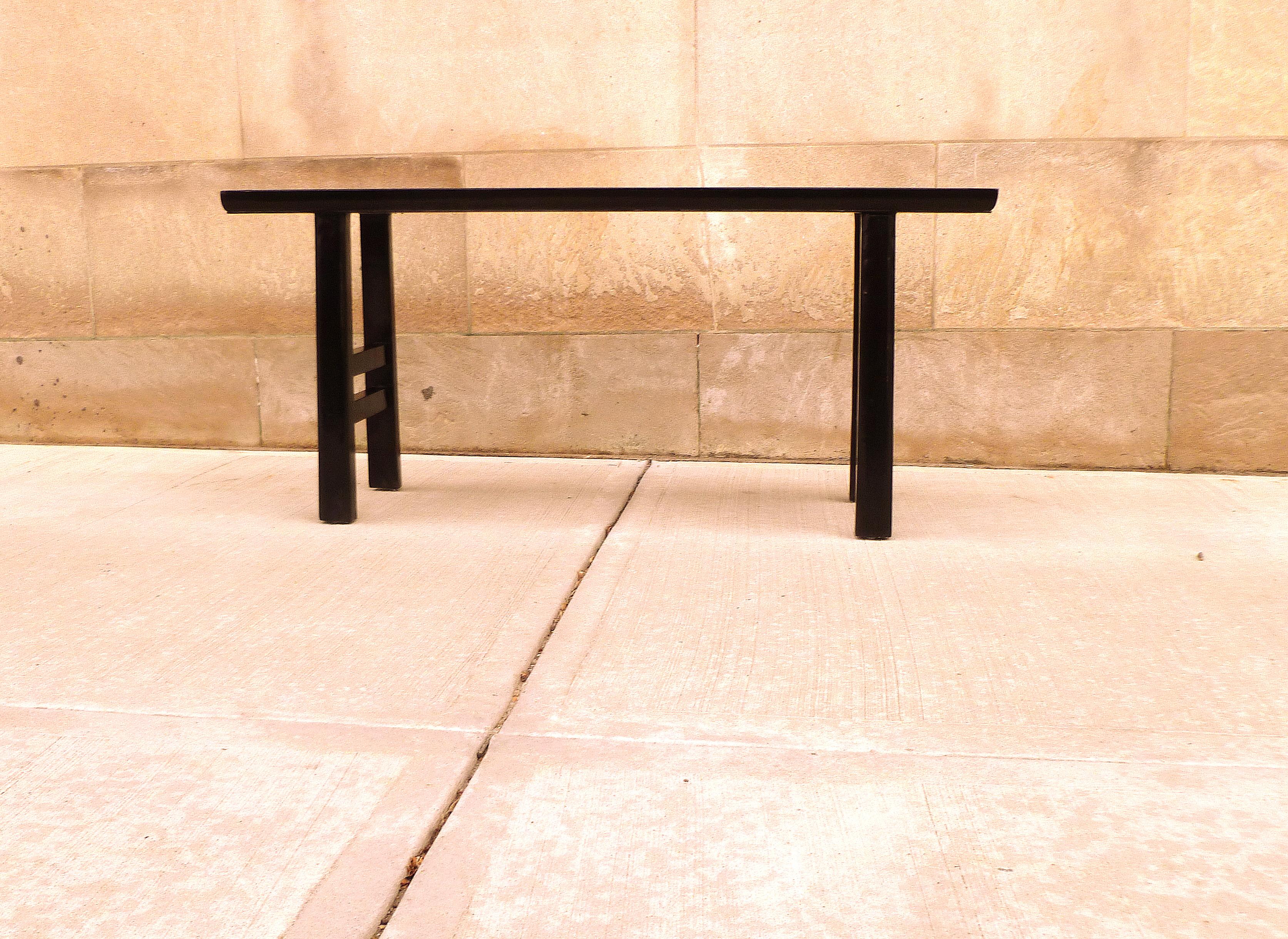 Ming Fine Black Lacquer Bench