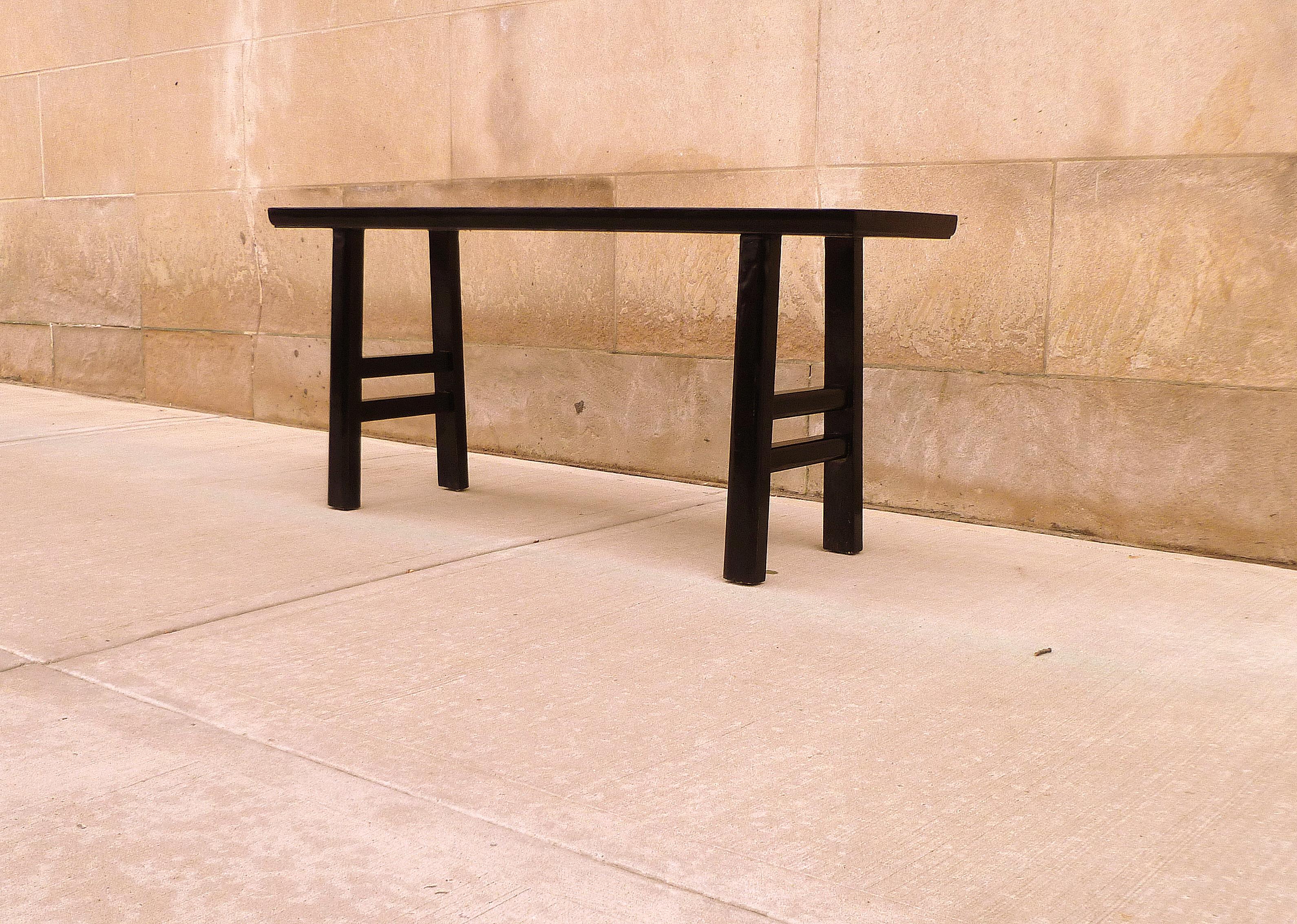 Polished Fine Black Lacquer Bench