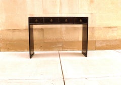 Tavolo consolle in lacca nera