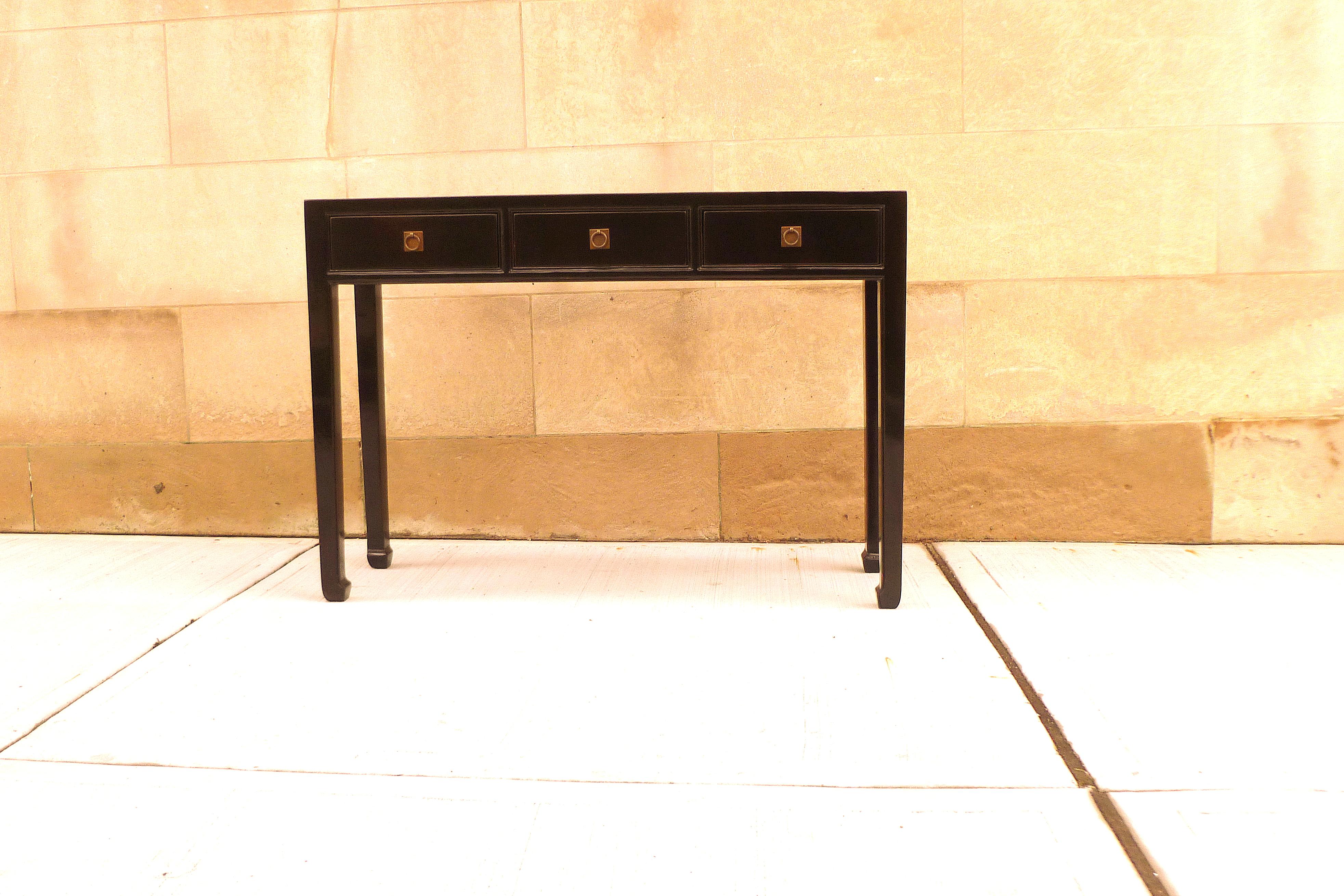 black lacquer sofa table