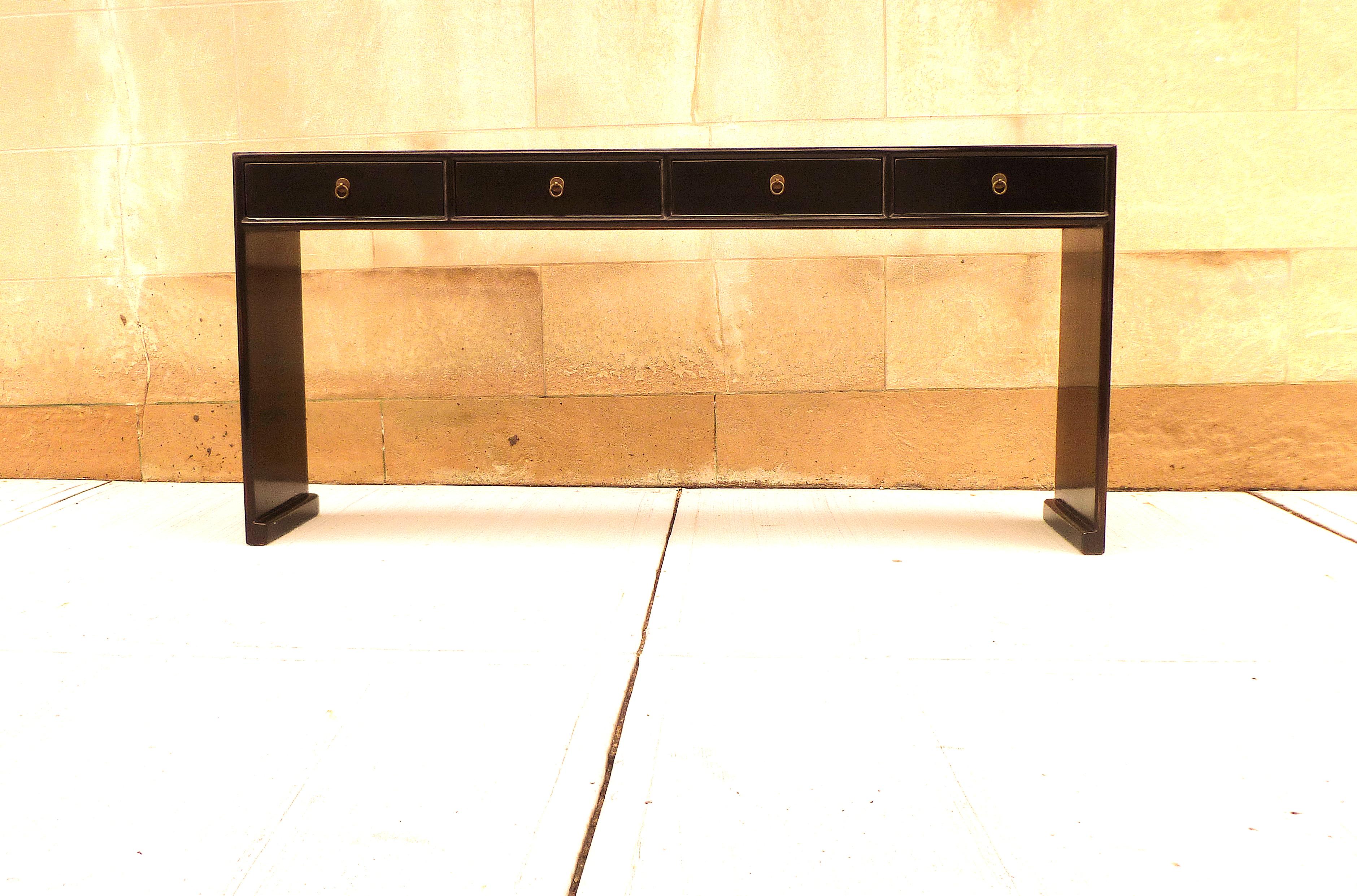 Ming Fine Black Lacquer Console Table