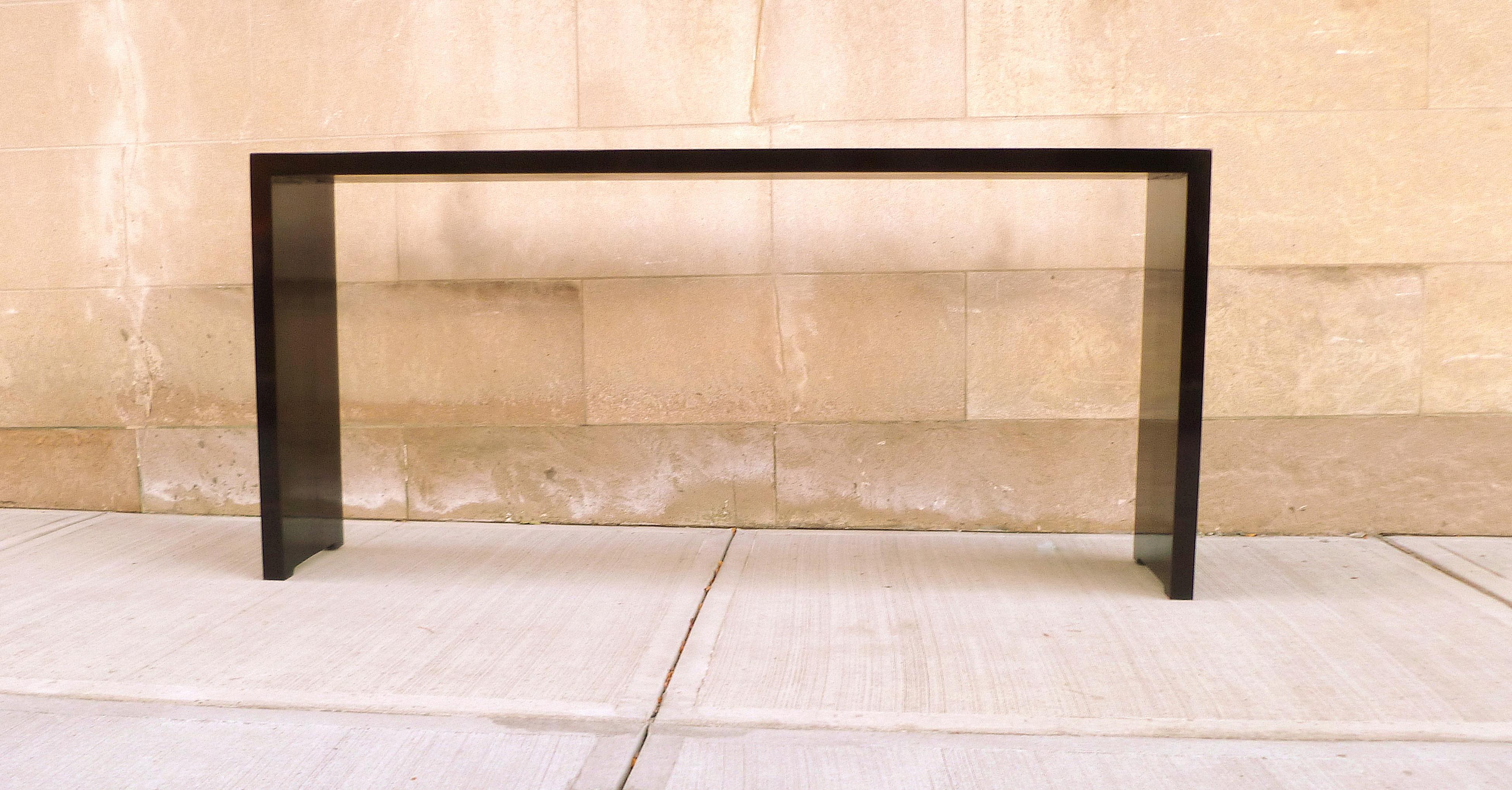 Ming Fine Black Lacquer Console Table For Sale