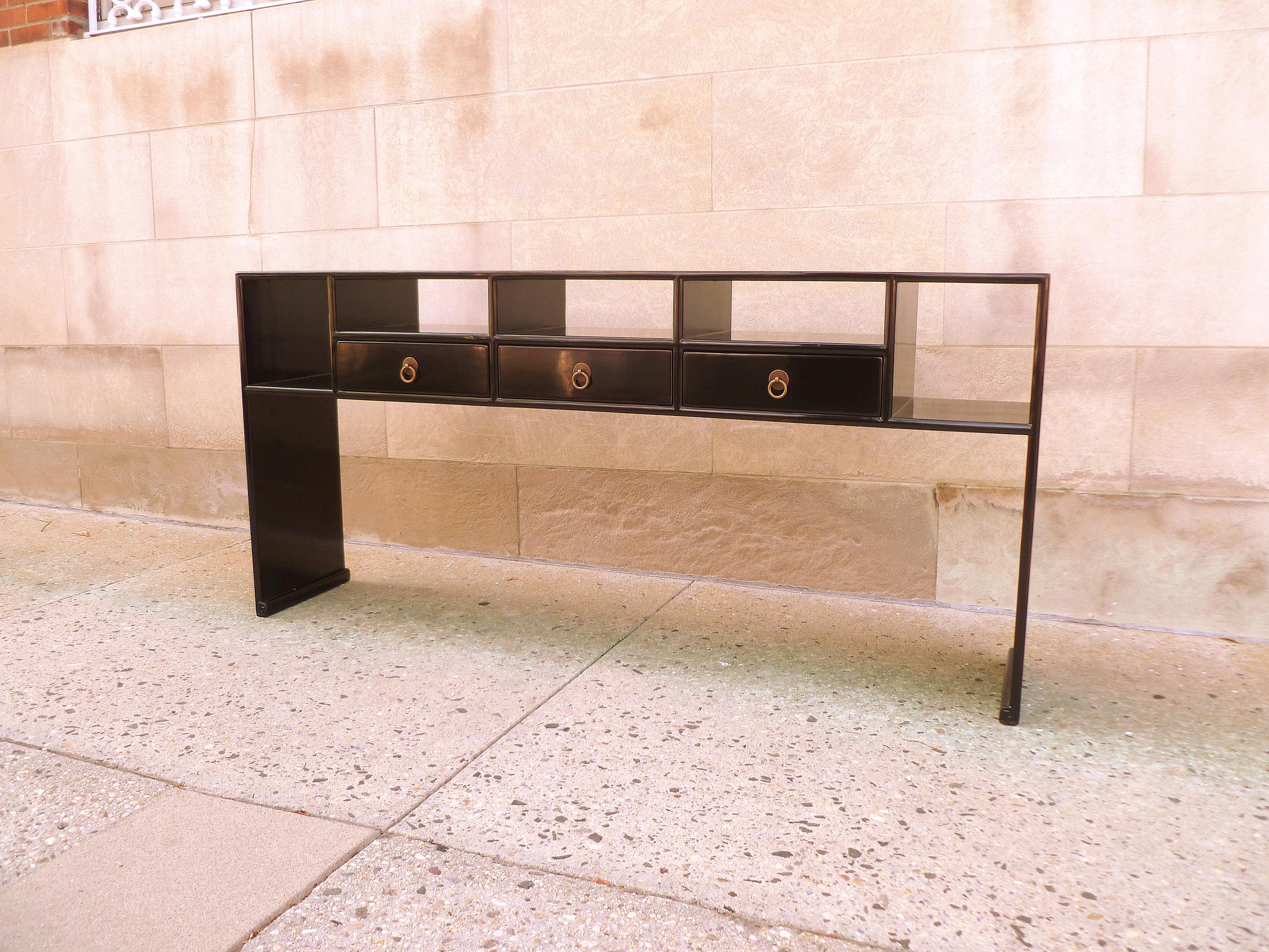 Chinese Fine Black Lacquer Console Table