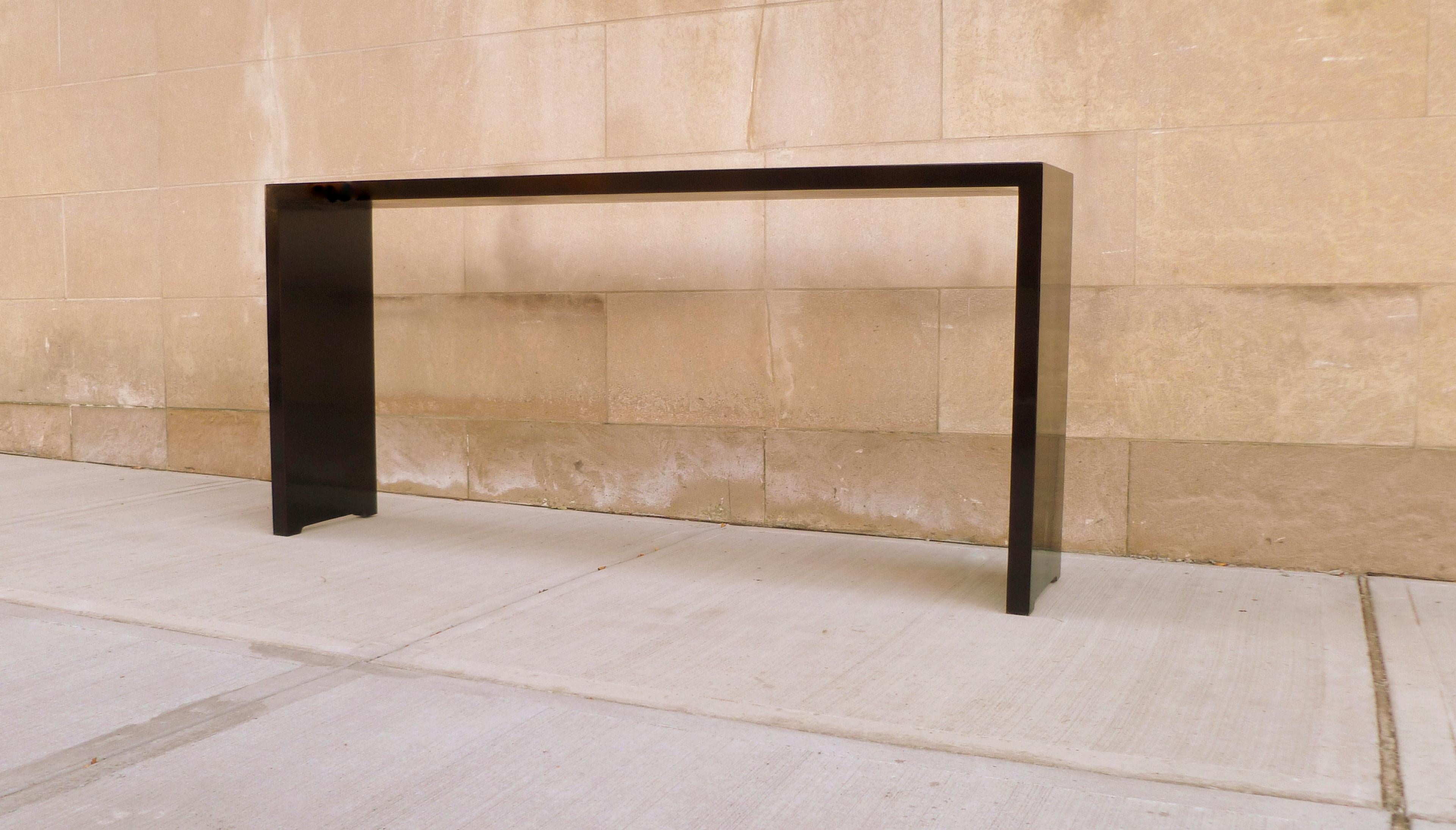 Chinese Fine Black Lacquer Console Table