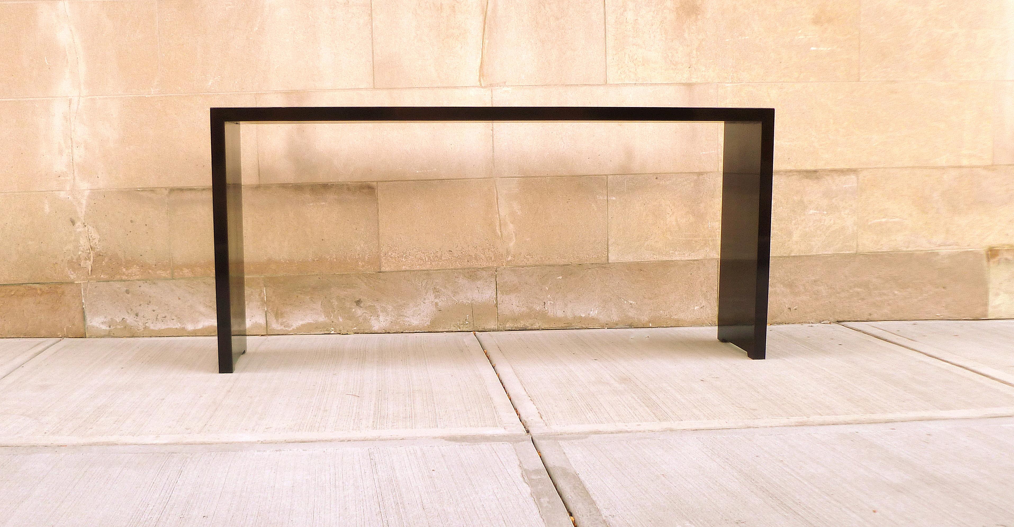 Polished Fine Black Lacquer Console Table