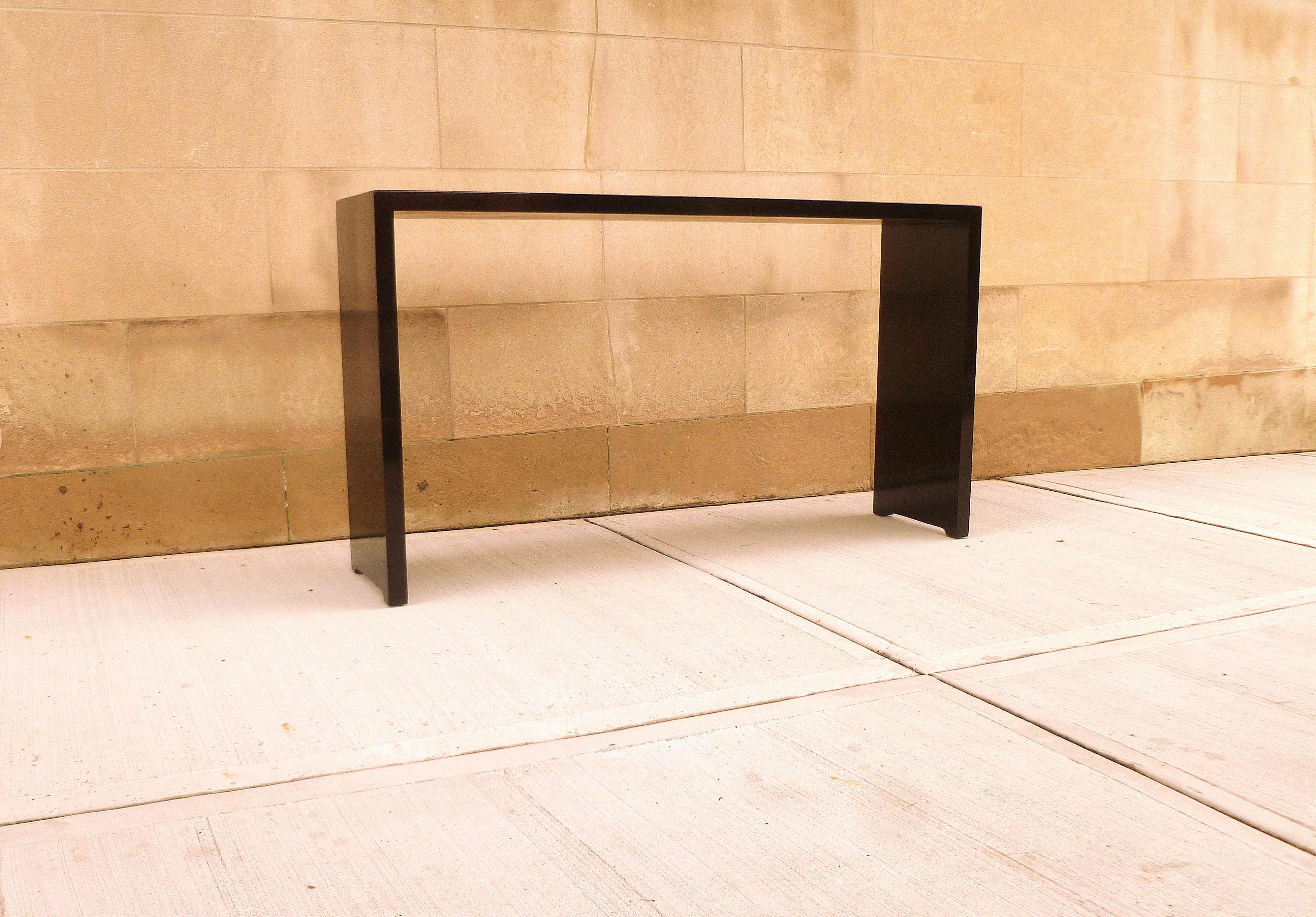 Polished Fine Black Lacquer Console Table