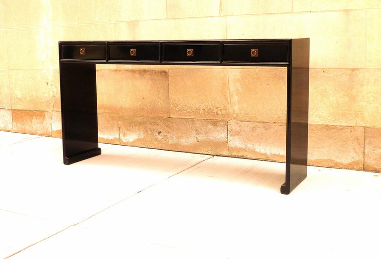 Black Lacquer Consolle Table by Giuseppe Porcelli, GP02A main image 1