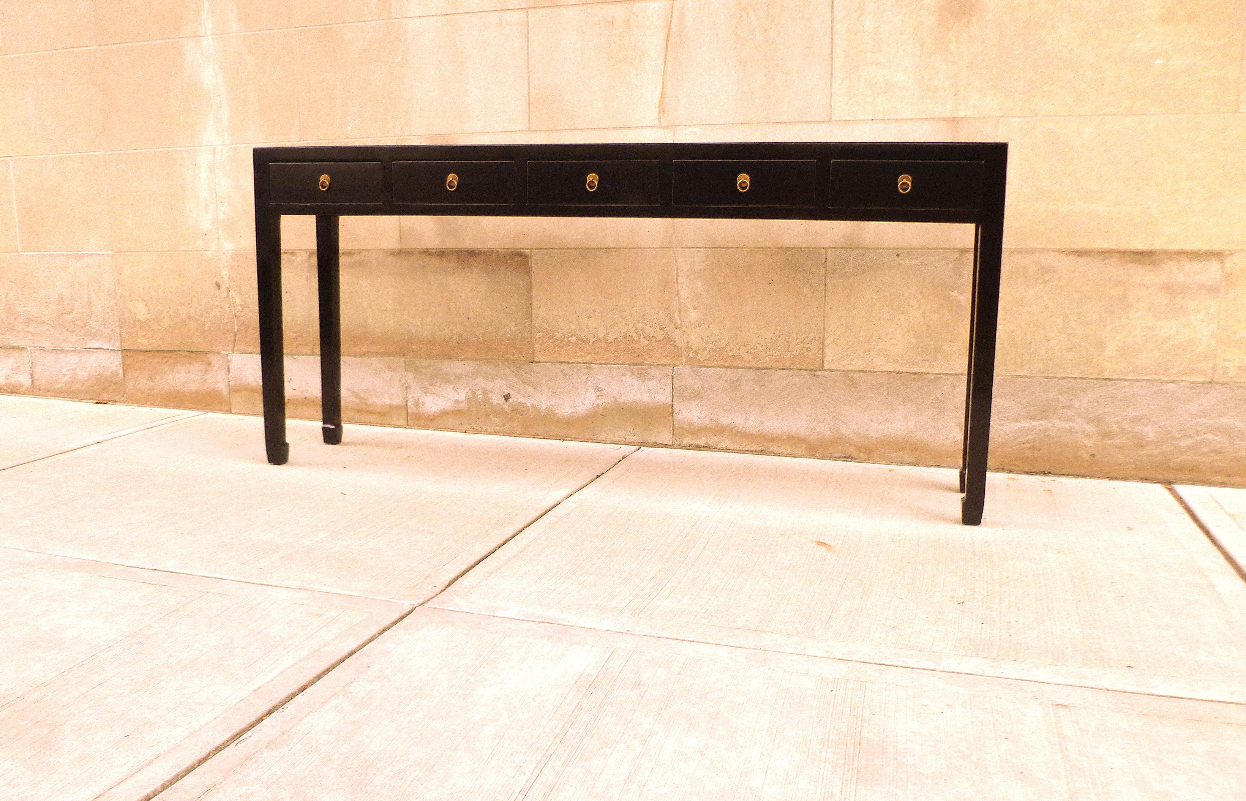 Table console en laque noire Excellent état - En vente à Greenwich, CT