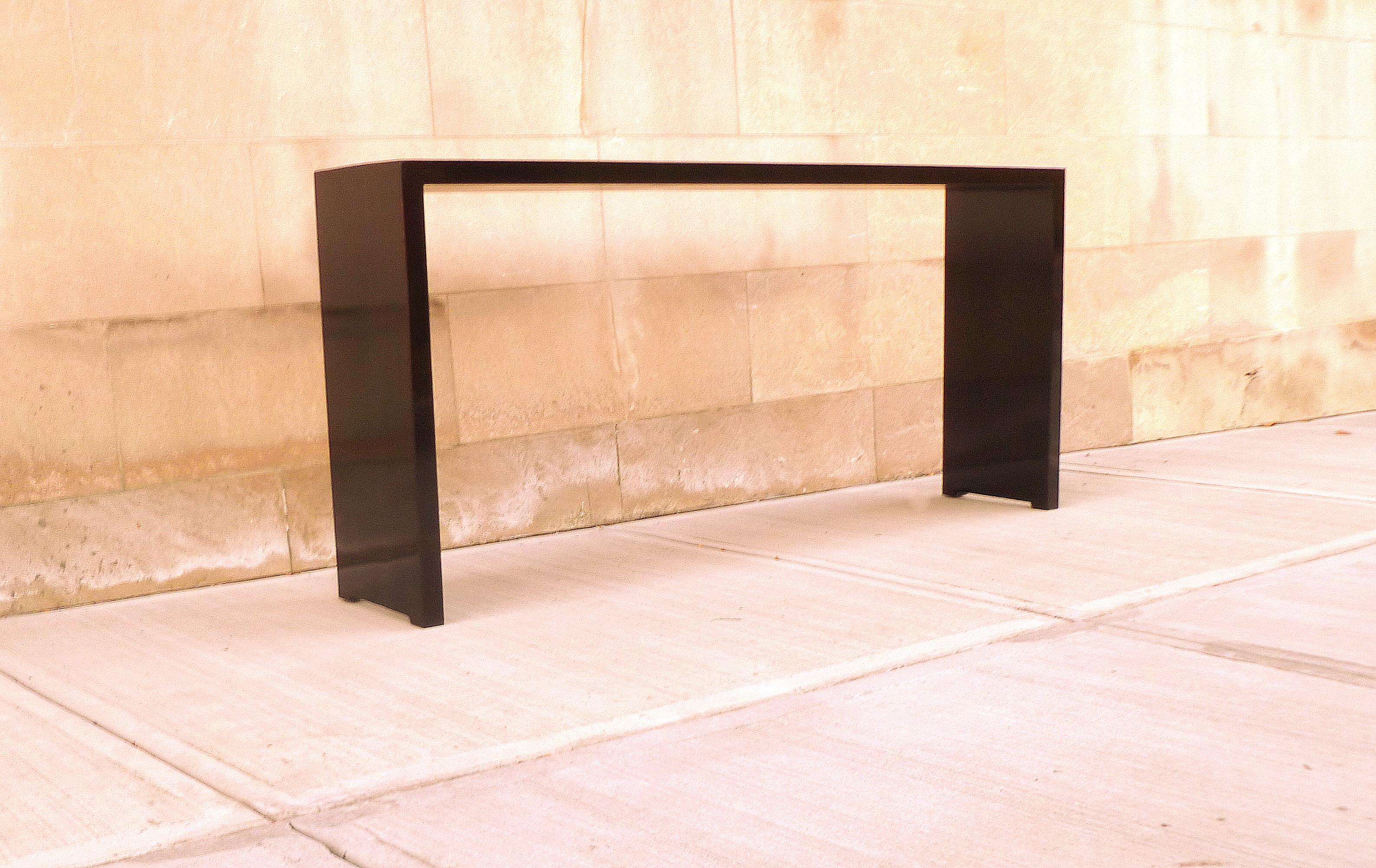 Mid-20th Century Fine Black Lacquer Console Table